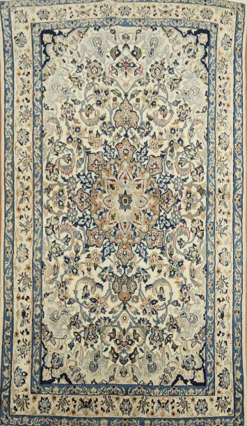 Fine Wool Nain Persian Rug 4x6