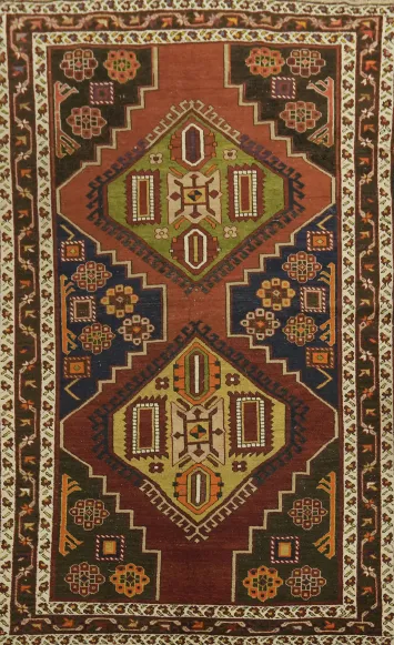 Bakhtiari Persian Wool Rug 4x7