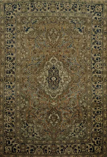 Antique Sarouk Farahan Wool Persian Rug 5x7