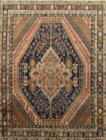 Bakhtiari Persian Wool Rug 5x7