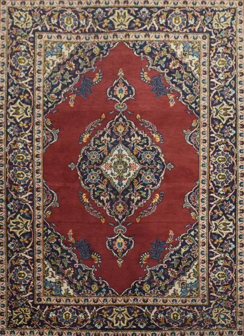 Traditional Wool Kashan Persian Rug 4x5