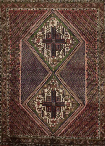 Afshar Oriental Wool Rug 5x7