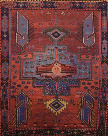 Wool Tribal Lori Persian Rug 6x7