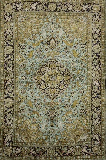 Fine Silk Qum Persian Rug 5x7