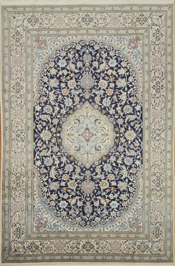 Blue Nain Persian Wool Area Rug 8x12