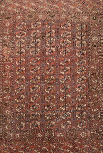 Antique Turkoman Oriental Tribal Wool Area Rug 7x10