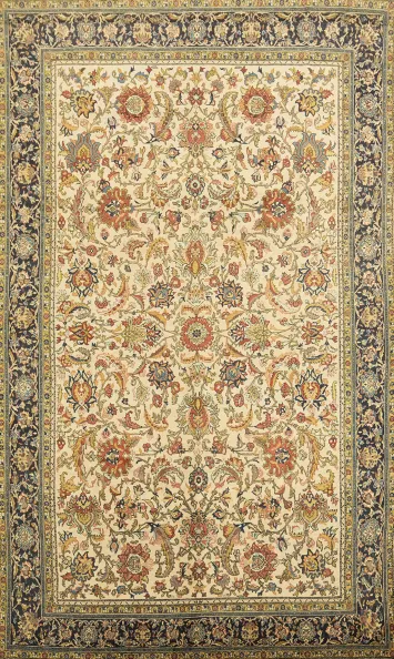 Qum Persian Wool & Silk Rug 7x12