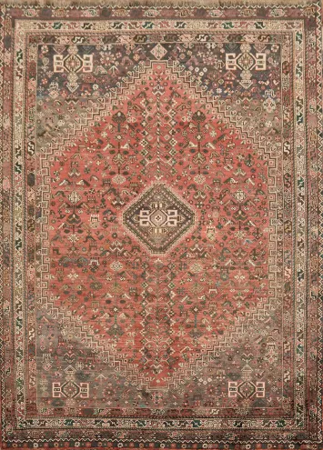 Tribal Wool Shiraz Persian Area Rug 7x10