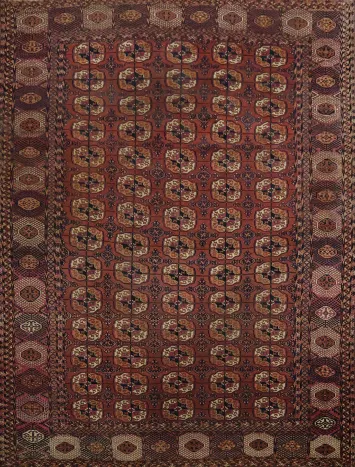 Turkoman Persian Tribal Wool Area Rug 7x10