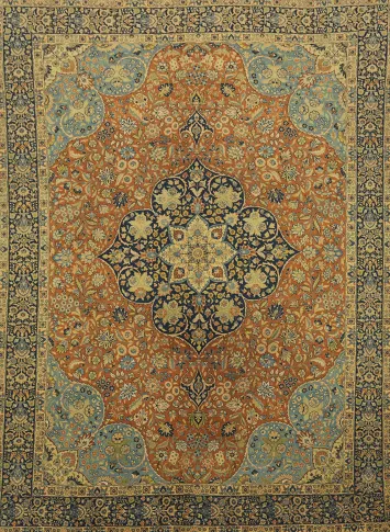 Antique Khoy Persian Wool Area Rug 8x11