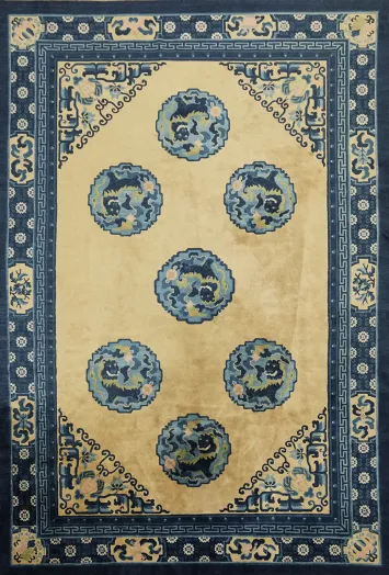 Peking Chinese Wool Area Rug 6x9