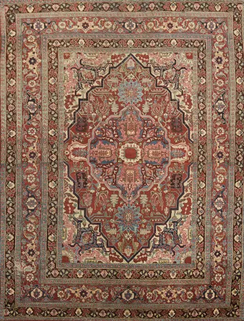 Mashad Persian Wool Area Rug 6x9