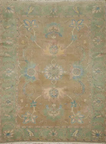 Oushak Turkish Wool Area Rug 7x9