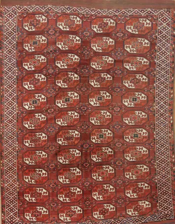 Bokhara Oriental Geometric Wool Area Rug 7x9