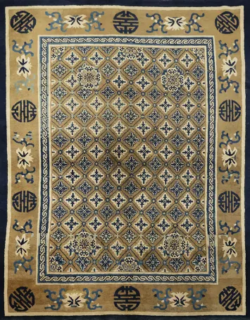Antique Peking Oriental wOOL Area Rug 6x8