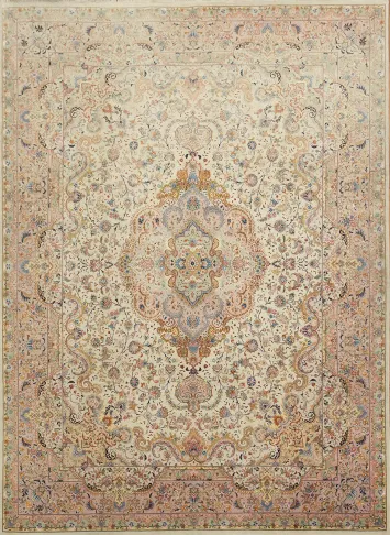 Fine Tabriz Persian Large Wool Rug 10x14