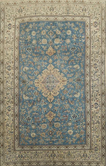 Antique Nain Toodeshk Persian Wool Area Rug 5x8
