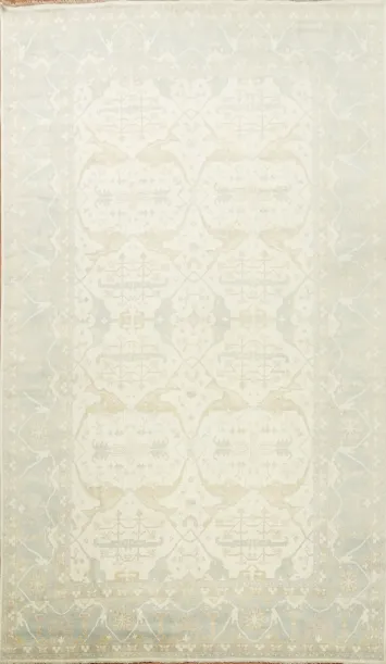 14'x24' Vintage-Inspired Palace Oushak Rug in Muted Ivory Tones