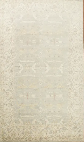 Light-Toned Traditional Oushak Hand Made Large Rug 14x23