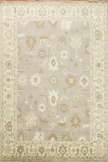 Vintage-Inspired Gray and Beige Palace Rug for Living Spaces 12'x18'