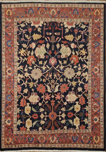 Mahal Persian Sultanabad Wool Blue Rug 7x10