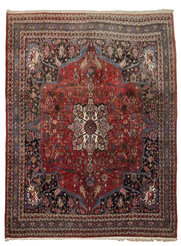 Vintage Wool Bidjar Persian Area Rug 9x12