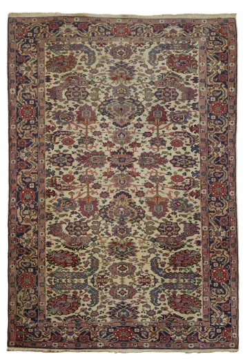 Vintage Wool Ardebil Persian Area Rug 7x10