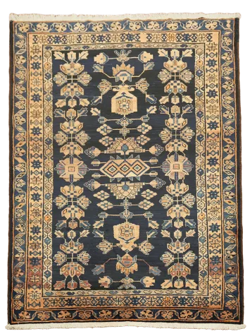Blue Vintage Wool Lori Persian Area Rug 7x9