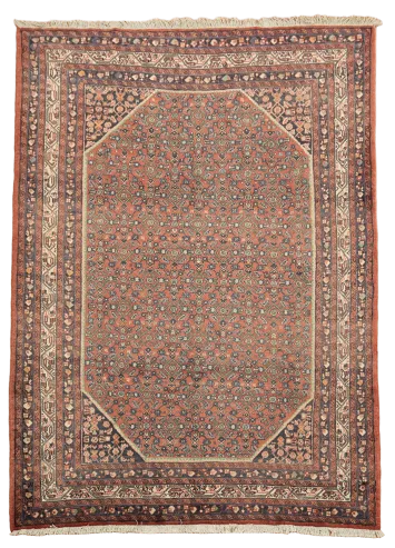 Vintage Hamedan Persian Wool Area Rug 7x10