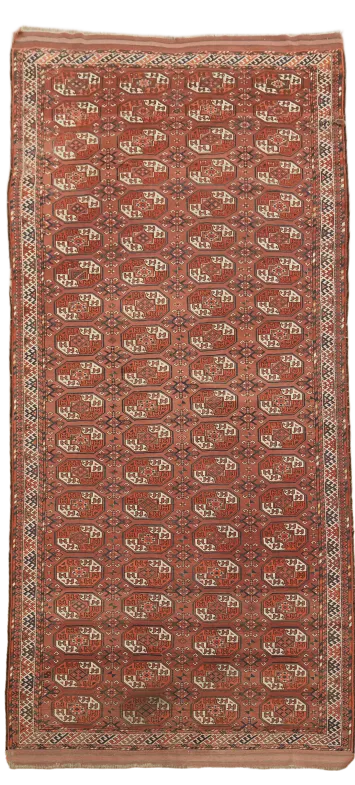 Antique Turkoman Oriental Wool Area Rug 6x14