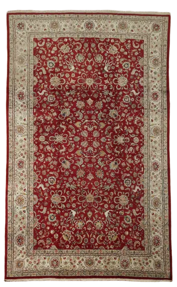 Vintage Wool Tabriz Persian Large Rug 10x16