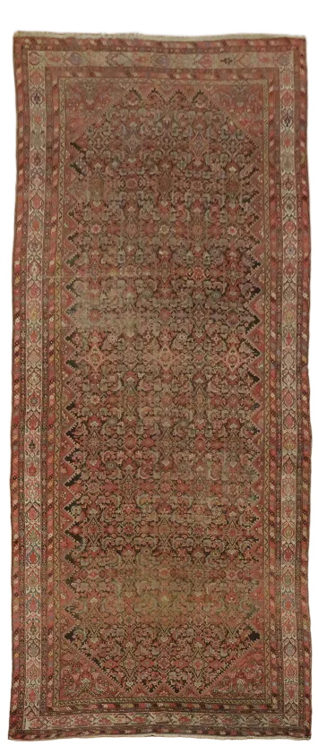 Pre-1900 Antique Malayer Persian Large Wool Rug 7x17