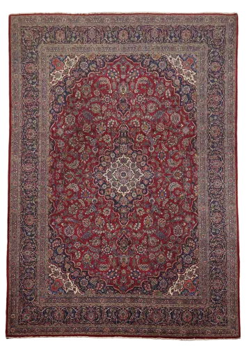 Top Quality Wool Persian Kashan Area Rug 9x12