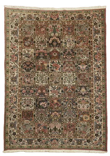Bakhtiari Persian Wool Birds Design Area Rug 7x10