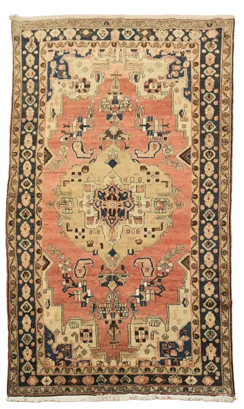 Hamedan Persian Floral Wool Rug 5x8