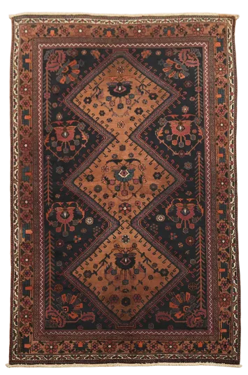 Zanjan Persian Tribal Wool Area Rug 5x8