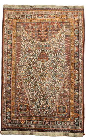 Tribal Wool Kashkoli Persian Area Rug 5x8