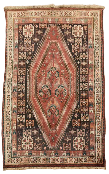 Tribal Wool Shiraz Persian Animal Design Rug 5x8