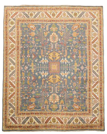 12'x15' All-Over Light Blue Ziegler Hand-Knotted Wool Rug