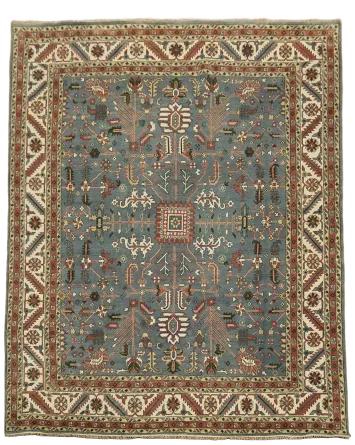 Light Blue and Ivory Palace Sized Ziegler Oriental Area Rug 12x15