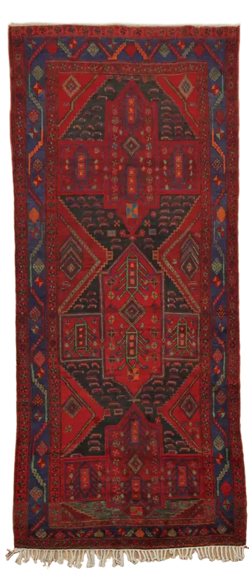 Vintage Bakhtiari Persian Wool Rug 5x11