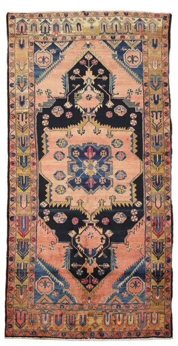 Hand-Made Blue Wool Lori Persian Area Rug 6x11