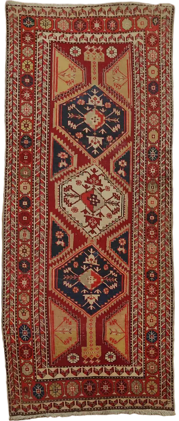 VIntage Wool Ardebil Persian Rug 4x8