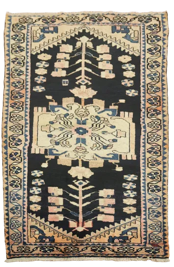 Blue Tribal Lori Persian Wool Rug 5x7