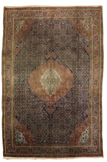 Blue Vintage Bidjar Persian Wool Area Rug 8x12