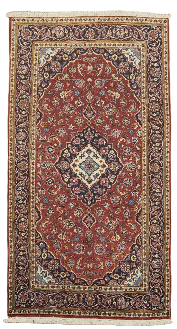 Kashan Persian Wool Rug 5x9