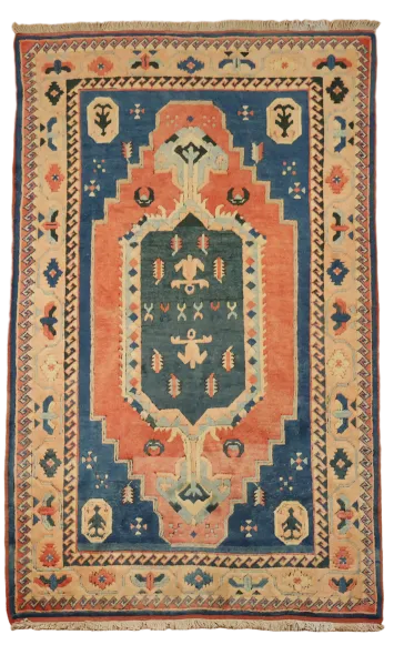 Hand-Knotted Anatolian Turkish Wool Area Rug 5'x8'