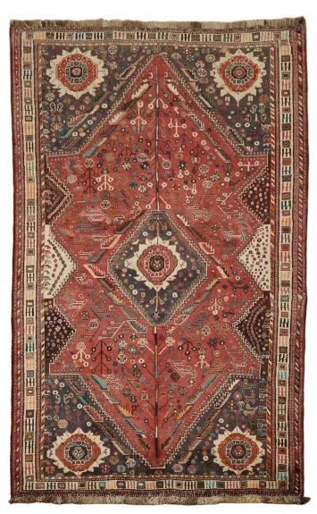 Shiraz persian Wool Area Rug 5'x9'