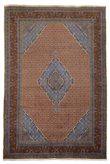 Hand-Knotted Ardebil Persian Wool Area Rug 7x10