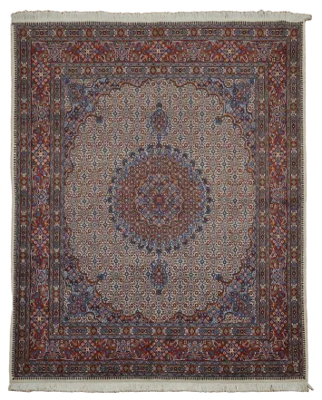 Vintage Wool Mood Persian Area Rug 7'x9'